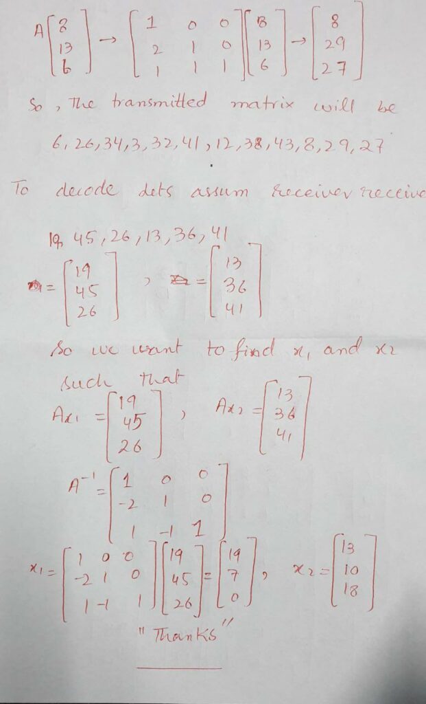 application of linear algebra 