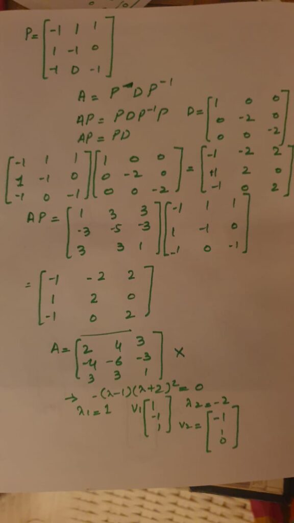 diagonalization of matrix 1 (3)