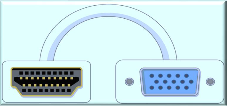 HDMI to VGA port adapter