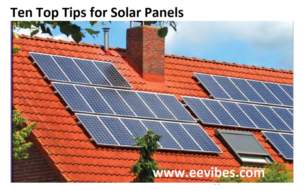 top ten tips for solar panels