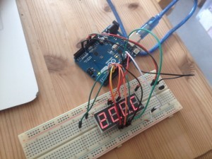 Temperature sensor control system using Arduino