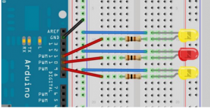 circuit of LED fire effect