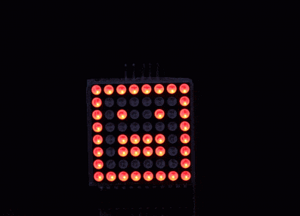 output of 8x8 dot matrix