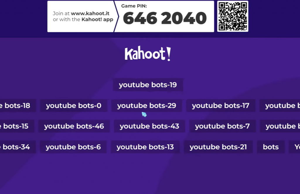 Kahoot bot spam