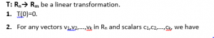 Linear transformation properties