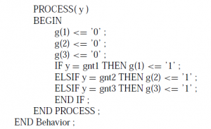 Correct VHDL code for the grant signals