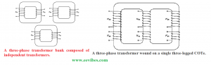 three phase transformer arrangement