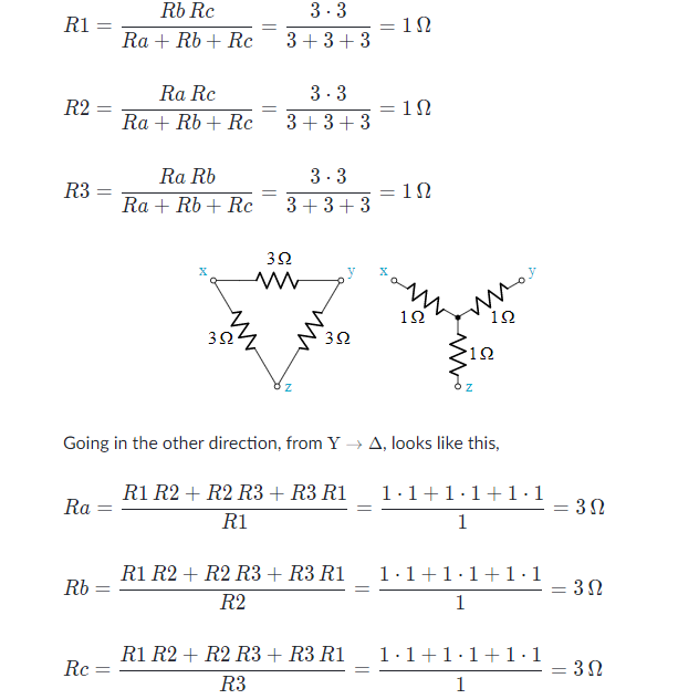 Solution of wye-delta Transformation 